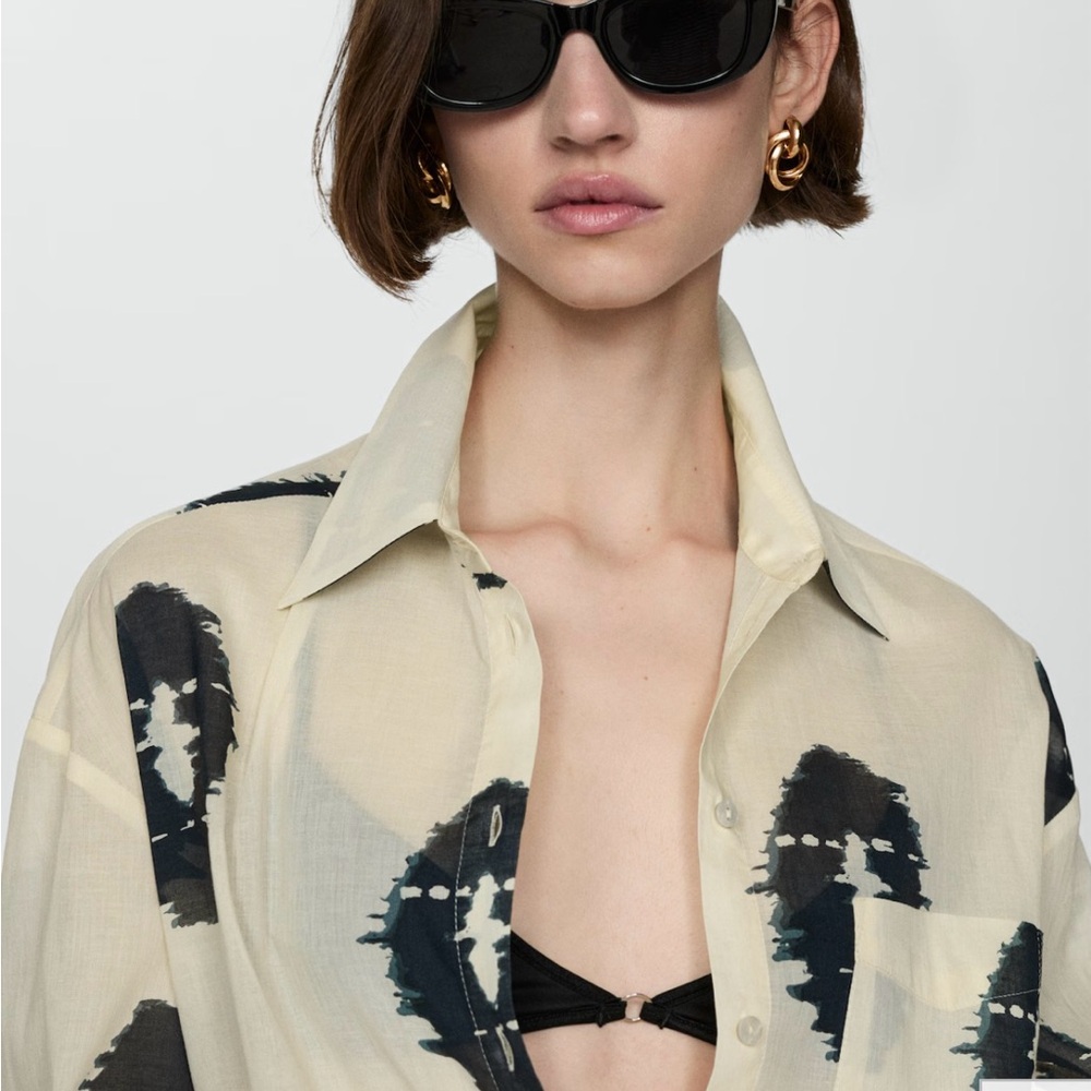 Mango Semi Transparent Shirt - Picture 4 of 7